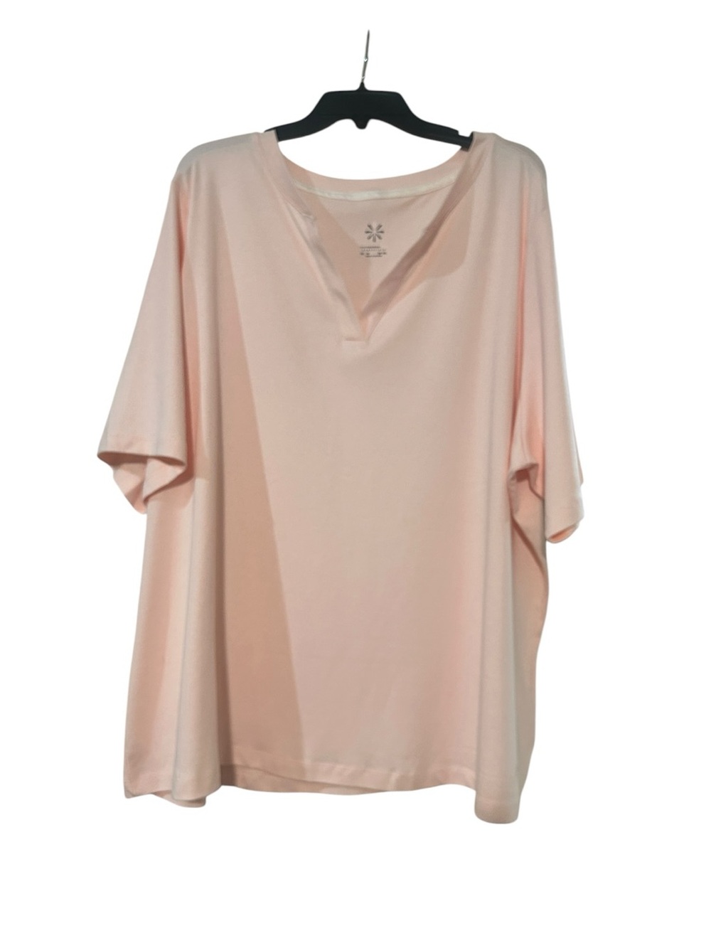 Soft V-Neck Dolman Sleeve Top - Pale Peach-